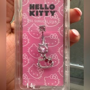 Hello Kitty Pink Surgical Steel Belly Ring